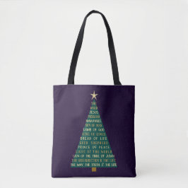 Bolso De Tela Names of Jesus Christmas Tree