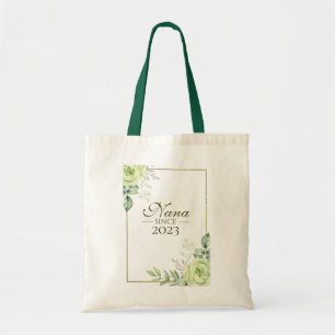 Bolso De Tela Nana Desde Personalizado Año Floral Manuscrito