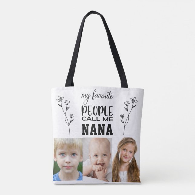 BOLSO DE TELA NANA PERSONALIZA FOTO TOTE BAG PARA ABUELA (Reverso)