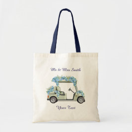 Bolso De Tela Nantucket Blue Floral Golf Cart