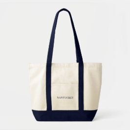 Bolso De Tela Nantucket Elegante Azul Marino