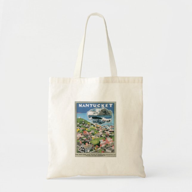 Bolso De Tela Nantucket Massachusetts (Frente)