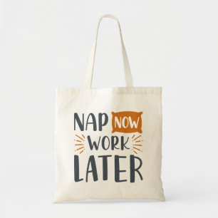 Bolso De Tela Nap Now Work más tarde