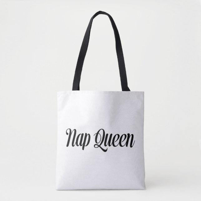 Bolso De Tela Nap Queen Typography (Anverso)