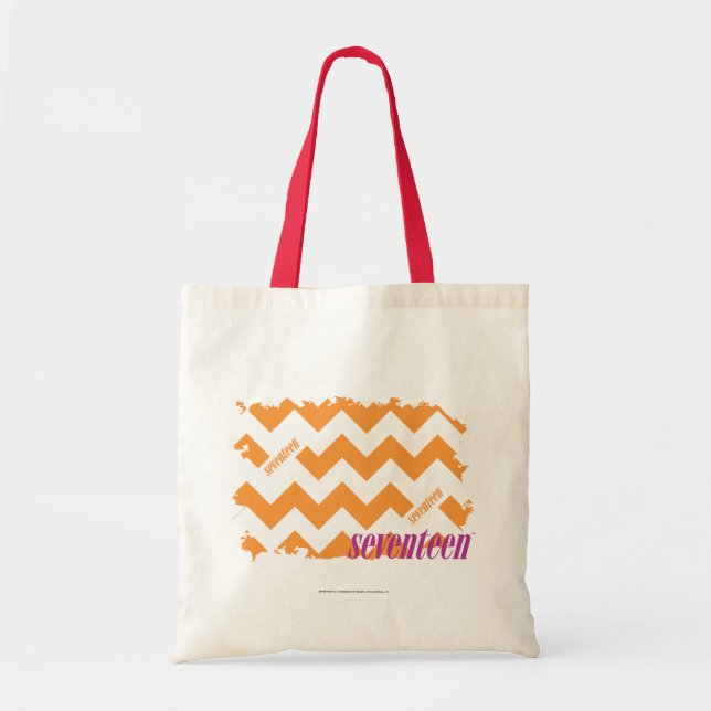 Bolso De Tela Naranja 4 del zigzag (Frente)