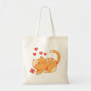 Bolso De Tela Naranja Amante De La Cuta Tabby Kitten