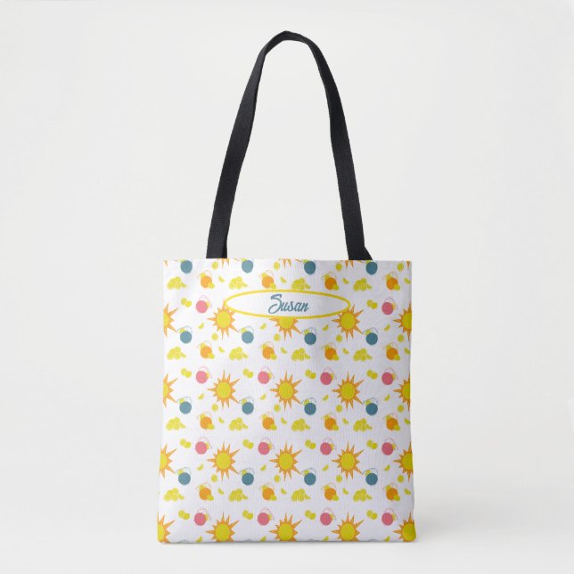 Bolso De Tela Naranja Amantes Amarillos Lemonade Pitchers Rosa V (Anverso)
