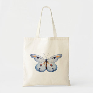 Bolso De Tela Naranja azul acuarela BUTTERFLY + tus ideas