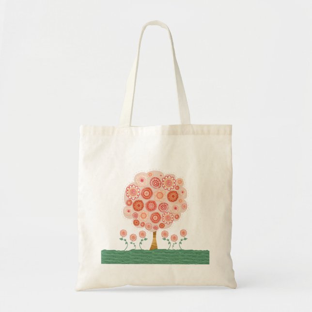 Bolso De Tela Naranja Blossom Pip Gerard Biblioteca de Arte Bols (Frente)