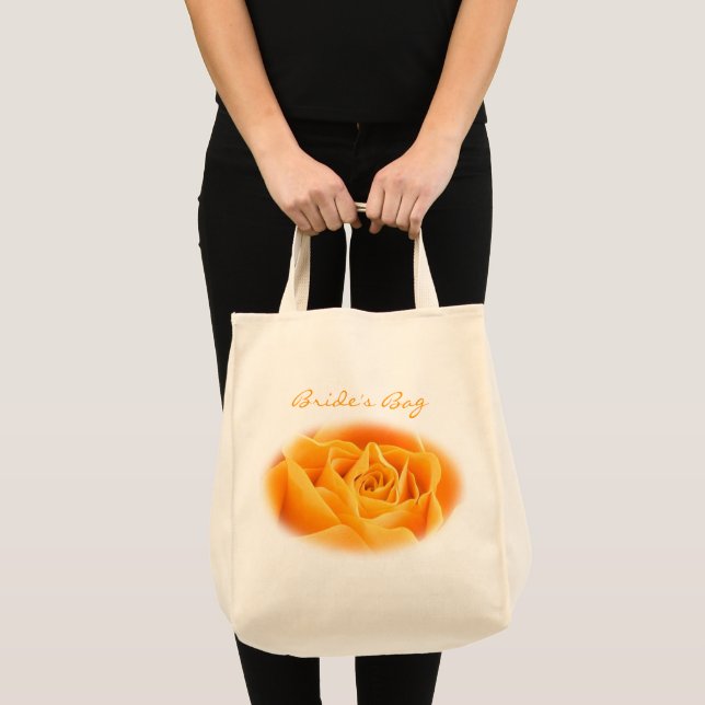 Bolso De Tela Naranja Boda Novia o Personalizar para cualquier e (Anverso (producto))