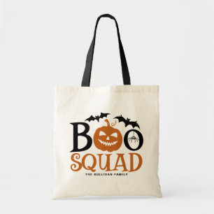 Bolso De Tela Naranja Boo Squad espeluznante Leyendo Halloween