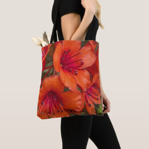 Bolso De Tela Naranja brillante Rhododendron florece