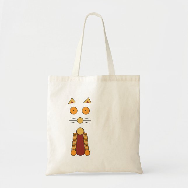 BOLSO DE TELA NARANJA CAT (Frente)