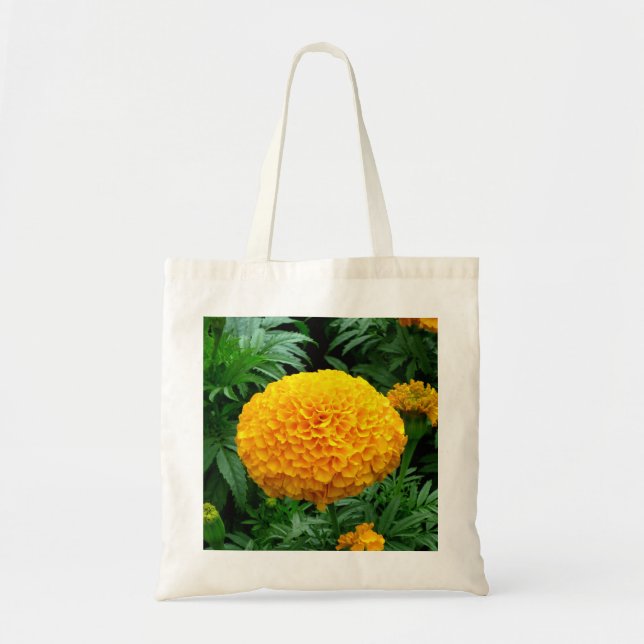 Bolso De Tela Naranja Chrysanthemum (Frente)