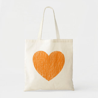 Bolso De Tela Naranja con lápiz