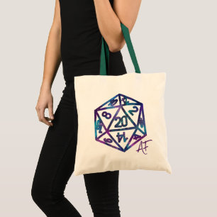 Bolso De Tela Naranja D20 Crit AF   Roleplayer PnP Gamer Dice