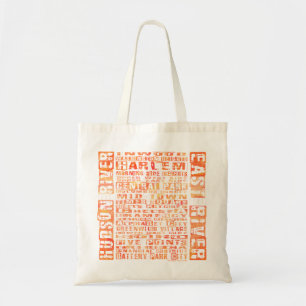 Bolso De Tela Naranja de Barrios de Nueva York