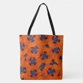Bolso De Tela Naranja de escarlata Poppy patrón sin soldadura