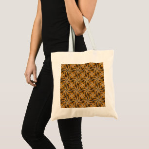 Bolso De Tela Naranja de giro de espiral 3D geométrico gráfico