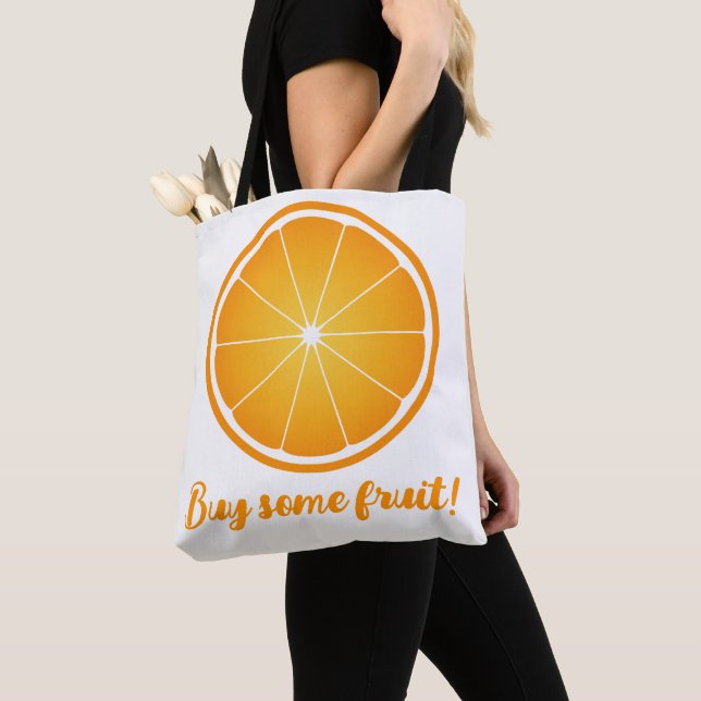 Bolso De Tela Naranja de Guay Juicy rebanar Comprar algo de frut (Detalle)