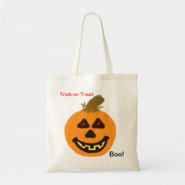 Bolso De Tela Naranja de Hallloween Jack-o-Lantern