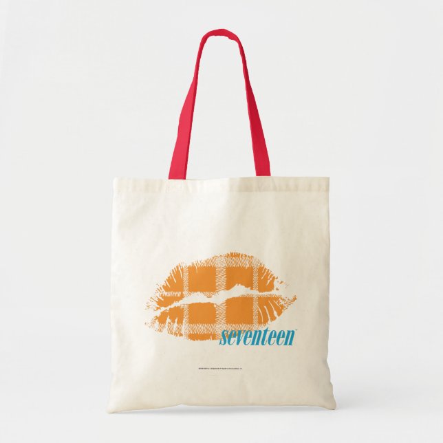 Bolso De Tela Naranja de la tela escocesa (Frente)