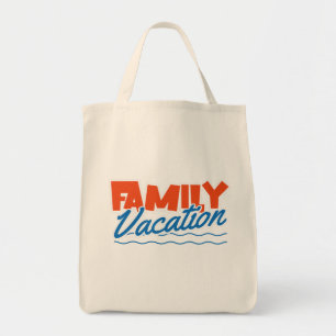 Bolso De Tela Naranja de la VACACIONES FAMILIARES con amor a la
