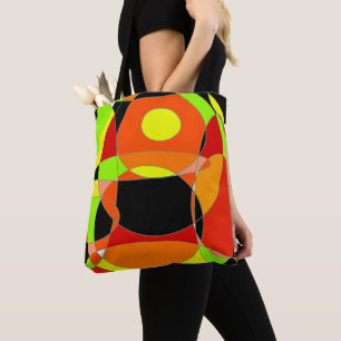 Bolso De Tela naranja de vertido de color