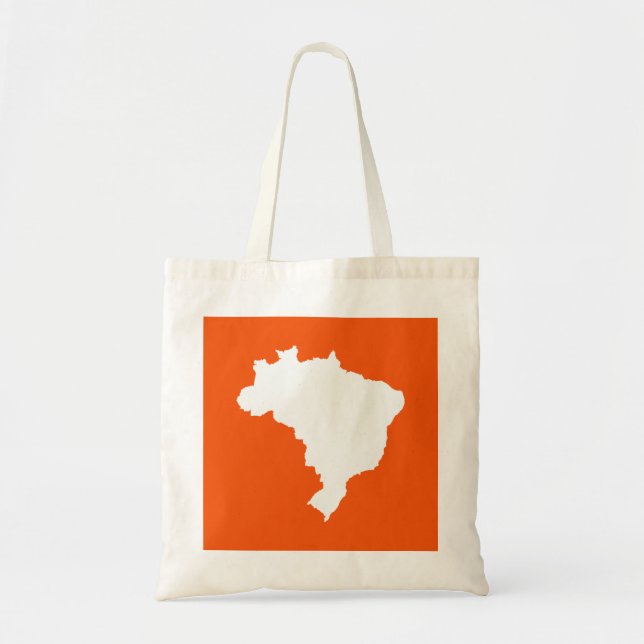 Bolso De Tela Naranja Festividad Brasil (Frente)