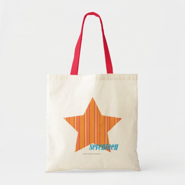 Bolso De Tela Naranja fino 4 de las rayas (Frente)
