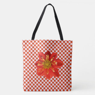 Bolso De Tela Naranja floral botánico en cualquier color