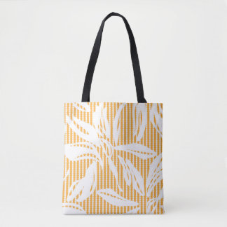 Bolso De Tela Naranja Floral sin soldadura con retracción a raya