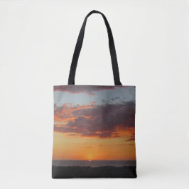 Bolso De Tela Naranja fotográfico Sunset Sky Pacific Ocean Coast