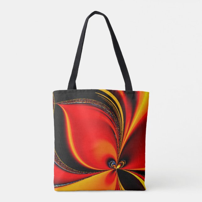 Bolso De Tela Naranja Fury Fractal (Reverso)