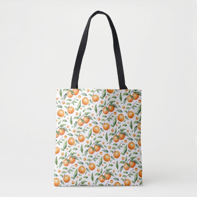 Bolso De Tela Naranja gemelos Baby Shower Tote Bag (Anverso)
