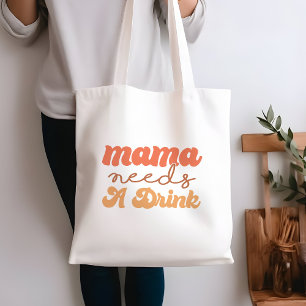 Bolso De Tela Naranja gracioso y mamá amarilla necesita una bebi