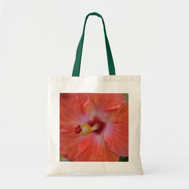 Bolso De Tela Naranja Hibiscus Bag (Frente)