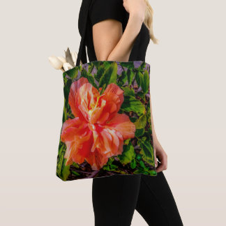 Bolso De Tela Naranja Hibiscus Beauty