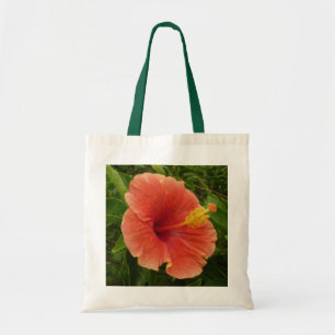 Bolso De Tela Naranja Hibiscus Flower Tropical Floral