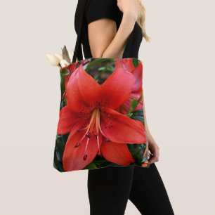Bolso De Tela Naranja Lily Bloom Floral