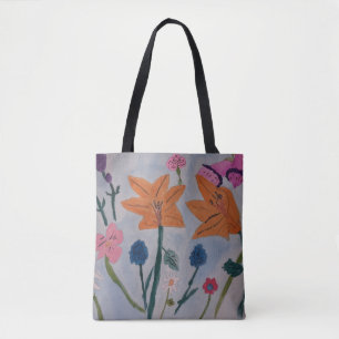 Bolso De Tela Naranja Lily Tote Bag