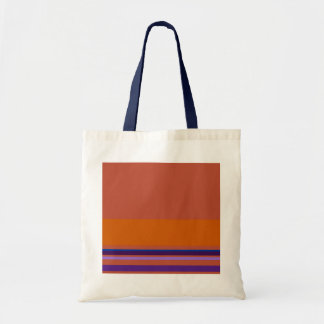 Bolso De Tela Naranja Marrón Rosa Morado Rayas