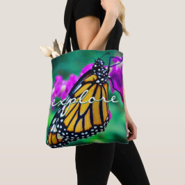 Bolso De Tela Naranja Monarch Mariposa Explorar Script Moderno