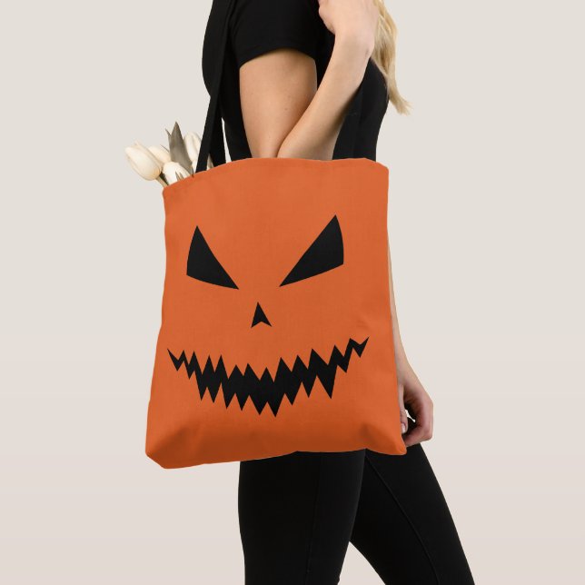 Bolso De Tela naranja negro de Guay asustado Jack O'Lantern Hall (Detalle)