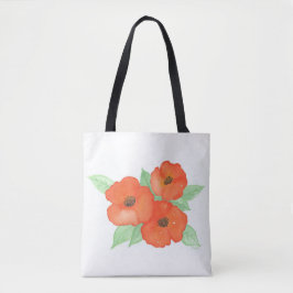 Bolso De Tela Naranja Poppies