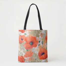 Bolso De Tela Naranja Poppy Meadow