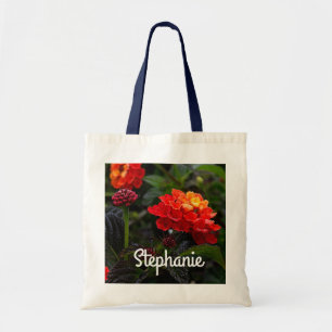 Bolso De Tela Naranja Red Trailing Lantana #1-2 Tote Bag