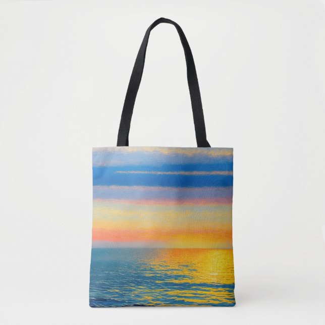 Bolso De Tela Naranja Sea Sunset (Anverso)