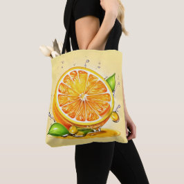 Bolso De Tela Naranja Slice Splash