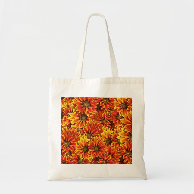 Bolso De Tela Naranja Sunflowers (Frente)